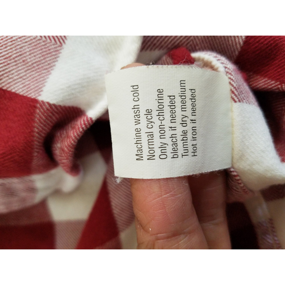 Dockers Women's Drop Shoulders Red/White Plaid Shacket Button Down Sz M NWOT - Picture 8 of 10